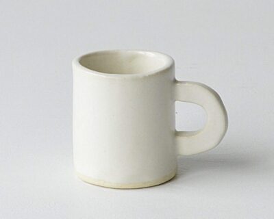 Espresso Cup - Satin White - Arch Handle