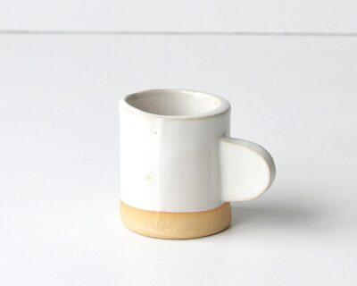 Espresso Cup - Gloss White - Disc Handle