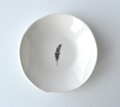 Ring Dish - Gold Feather