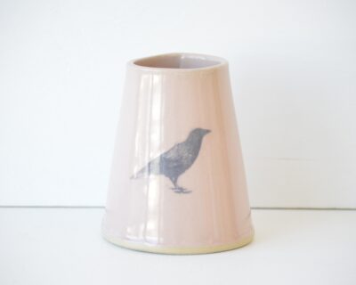 Modern Bud Vase - Pink - Bird