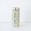 Hex Pattern Bud Vase - Green Floral+ Gold Drip