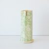 Hex Pattern Bud Vase - Lime Floral+ Gold Drip