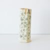 Hex Pattern Bud Vase - Green Wildflowers+ Gold Drip