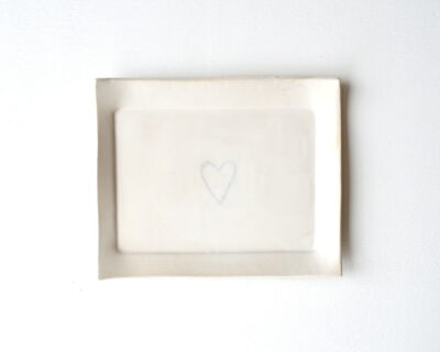 Heart Plate -White