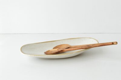 Oval Server - Speckled White - Image 2