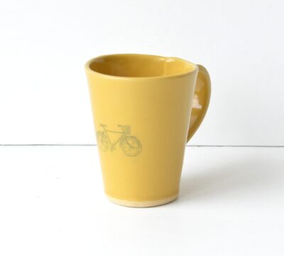 Tall Mug  - Yellow - Bike