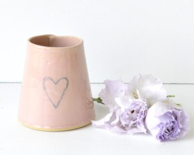 Modern Bud Vase - Pink - Heart