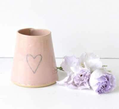 Modern Bud Vase - Pink - Heart