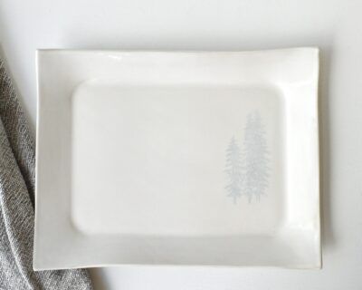 Rectangle Platter - Gloss White - Triple Tree