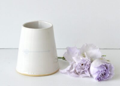 Modern Bud Vase - White - Arrow