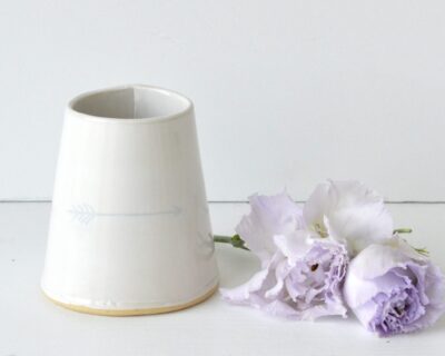 Modern Bud Vase - White - Arrow