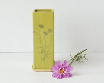 Square Bud Vase - Wildflowers - Chartreuse