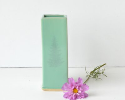 Square Bud Vase - Green - Spruce