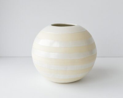 Large Sphere - White Stripe