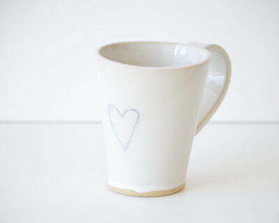 Tall Mug  - White - Heart