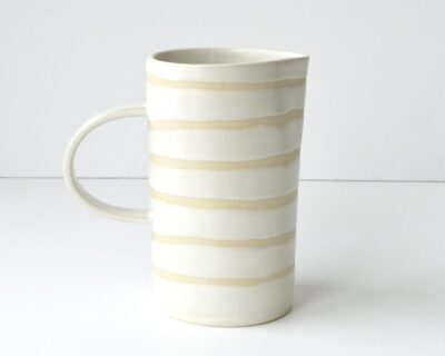 Tall Nord Pitcher - Boho Stripe - Satin White