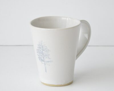 Tall Mug  - White - Tree