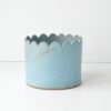 Scalloped Garden Basket -Satin Blue