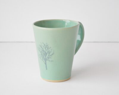 Tall Mug  - Green - Winter Tree
