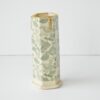 Hex Pattern Bud Vase - Green Birds + Gold Drip