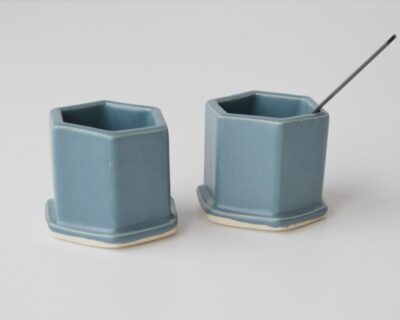 Salt + Pepper Cellar Set - Marine Blue- Hex