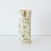 Hex Pattern Bud Vase - Green Magnolia+ Gold Drip