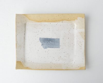 Montana Plate - White - Speckled