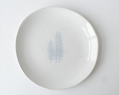 Triple Tree Plate - White