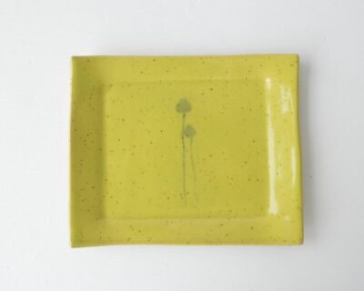 Poppy Plate - Chartreuse - Speckled