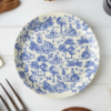 Pastoral Toile Stoneware Serving Platter - Cobalt Blue