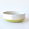 Gourd Bowl - Medium - Chartreuse + White