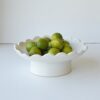 Pedestal Bowl - Scalloped - Gloss White