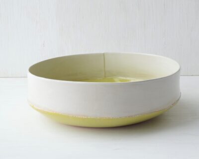 Gourd Bowl - Large - Chartreuse + Satin White