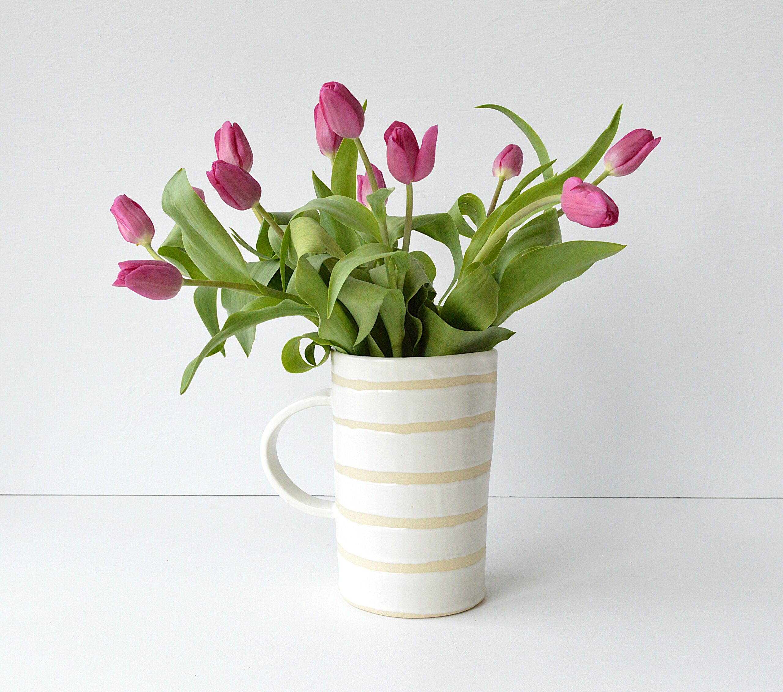 Tall Nord Pitcher - Boho Stripe - White - Image 2