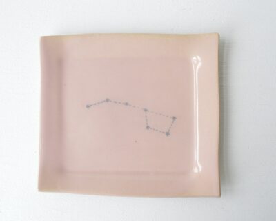 Mono Printed Stoneware Gift Plate - Dipper - Pink