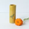 Round Bud Vase - Bird - Yellow
