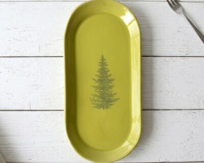 Large Oblong Ceramic Platter - Chartreuse - Spruce